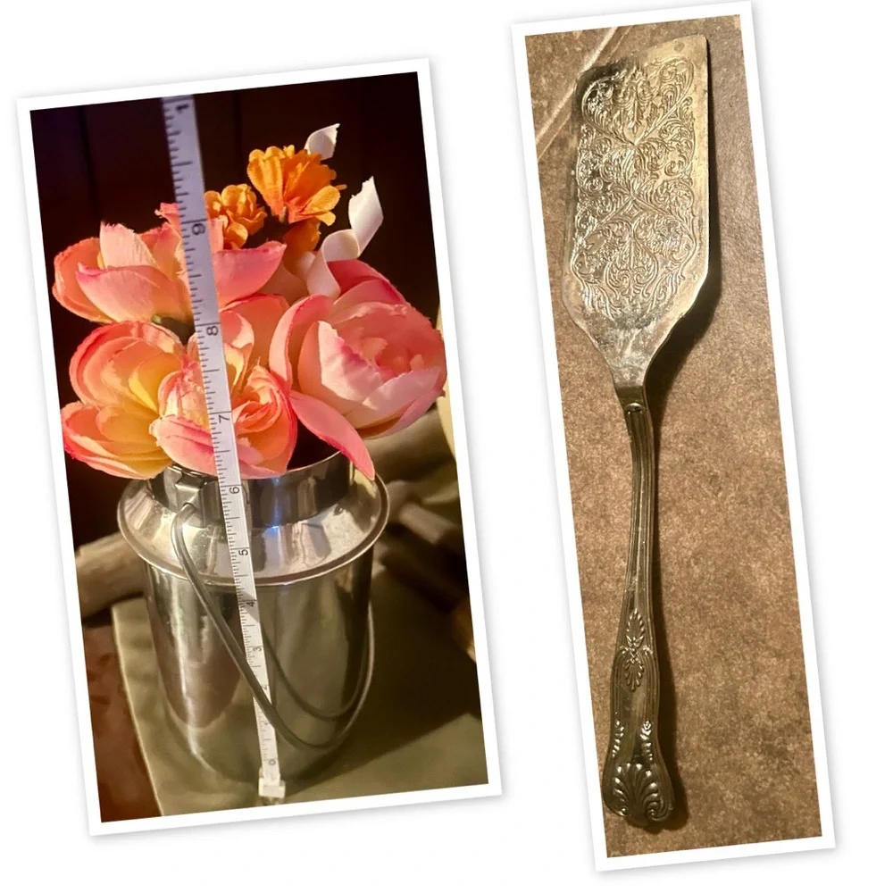 Floral Silver Serveware Set